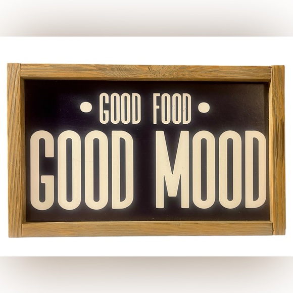 Rustic Black and White 'Good Food Good Mood' Wall Art SOLD! - Picture 10 of 10